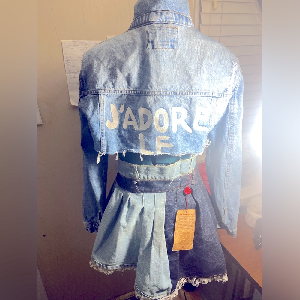 Custom Jean skirt n jacket